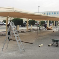 Arab open university car parking shades